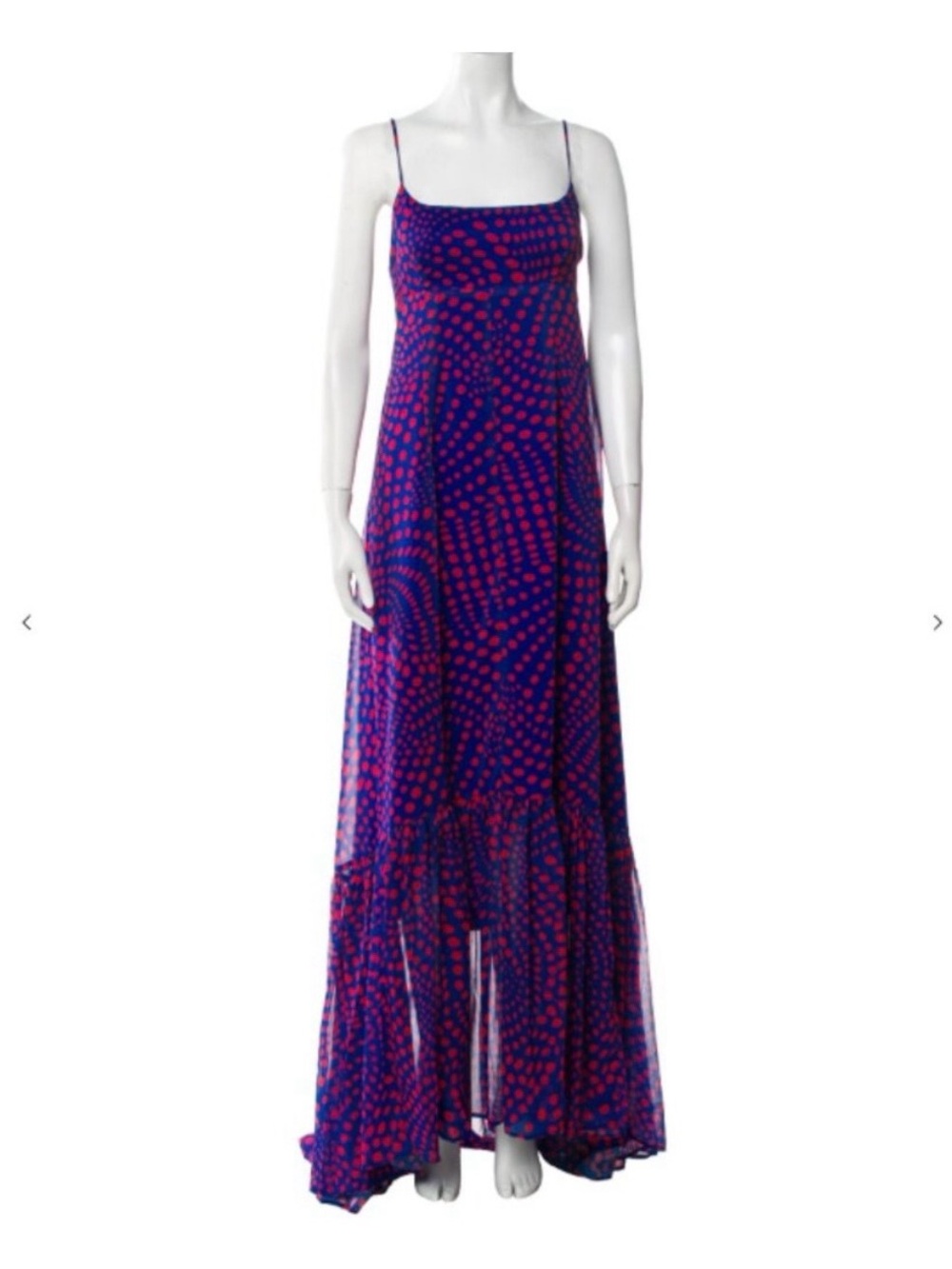 STAUD Florence Maxi Dress Blue & Red Colorblock NWT Size M